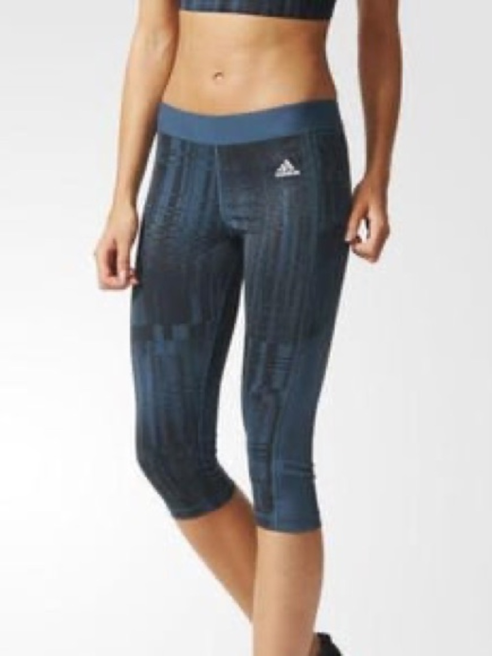 adidas Capri Leggings Multi Color Sz L
